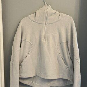 Lululemon Terry Fleece Half-Zip Hoodie - Size 12 - Cream